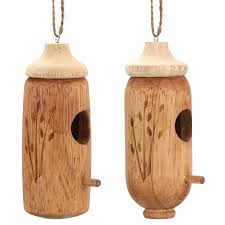 WIldVine Wooden Hummingbird House